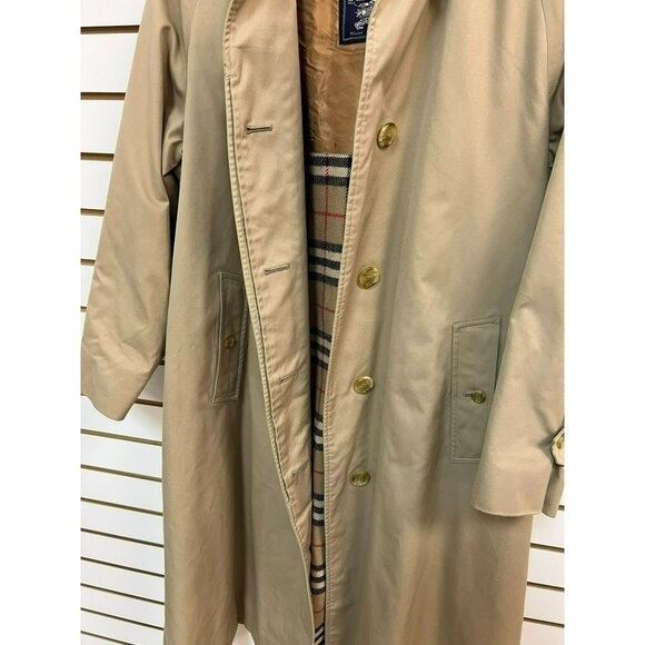 Burberrys' Vintage Prorsum Trench Coat Nova Check Wool Liner with Hood Sz 16P - Picture 12 of 16